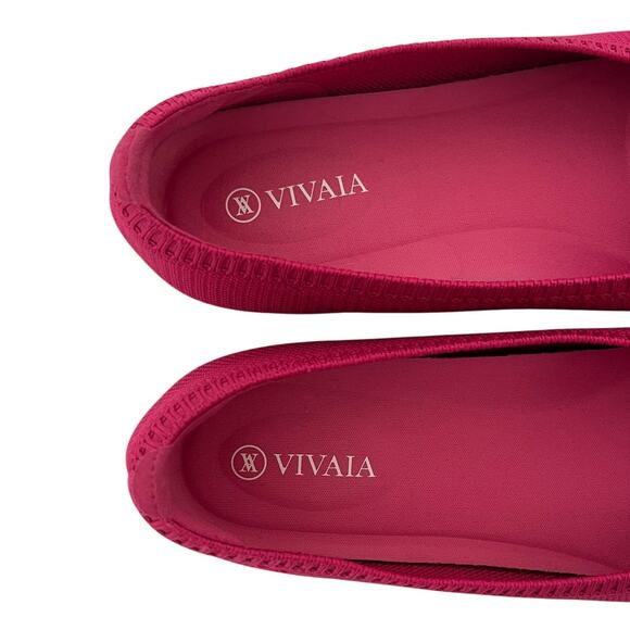 Vivaia Aria 5° Pointed Toe Ballet Flats Raspberry Pink Knit Size 39 EU / US 8 - Picture 11 of 11